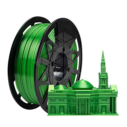Image of Tesseract Premium PLA + 1.75mm 3D Printing Filament | Dimensional Accuracy + /- 0.03mm | Compatible with Most FDM Printers | 1 KG 3D Printer Filament - PLA Silk Green (Quantity 1)