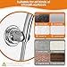 Shower Head Holder, 10-Second No Drill Installation with Strong Suction Cup - Adjustable Height & Angle Bracket for Handheld Showerhead on Tile/Glass - Reusable & Tool-Free for Family Chrome