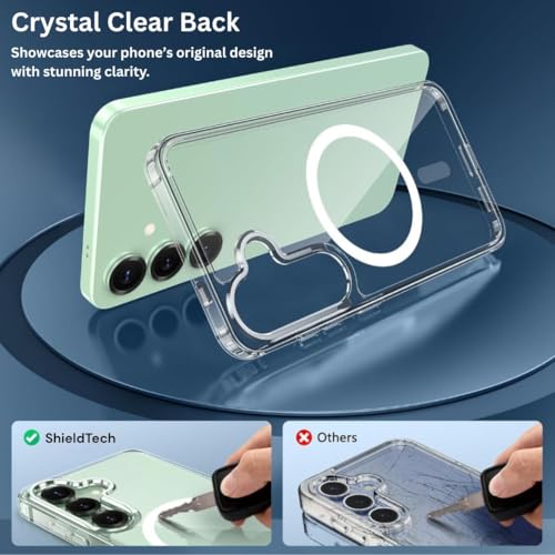Image of ShieldTech Crystal Clear PC & TPU Back Case Cover for Samsung Galaxy A37 5G | Mag-Safe Compatible | Transparent Mobile Phone Case Cover for Samsung Galaxy A 37 5G / Samsung A37 5+G | Transparent