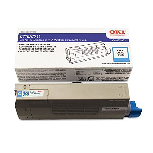 Okidata 44318603 C711 Toner Cartridge (Cyan) in Retail Packaging