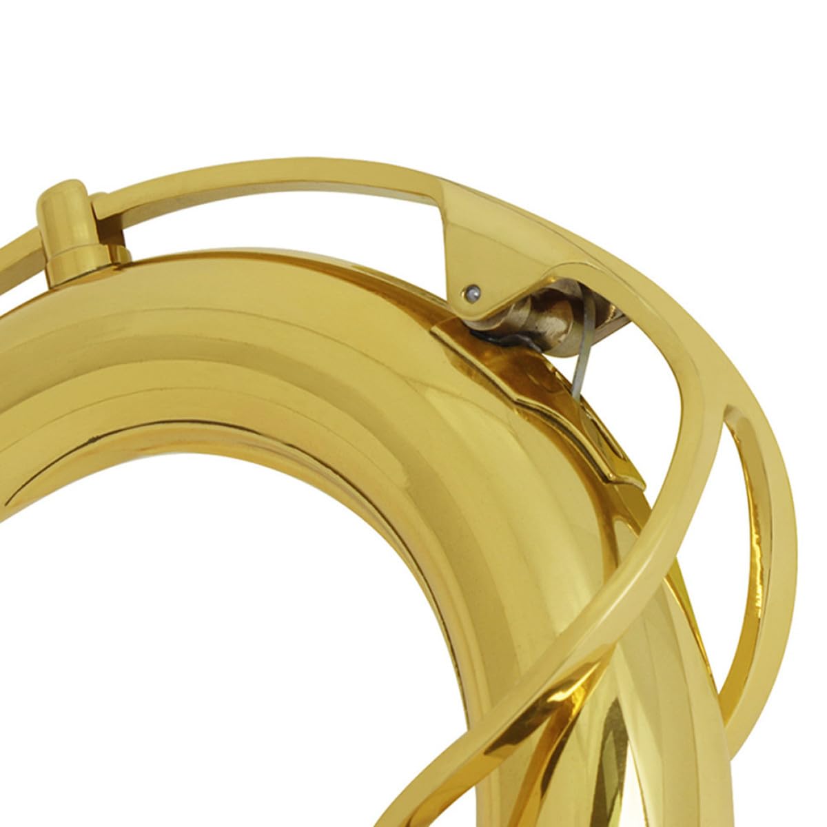 HOMSFOU Collo Proiezione Tenore in Ottone Curvo Sassofono Placcato e Argento da 27,5mm del Suono Resistenza alla Deformazione, Accessorio per Sostituzione