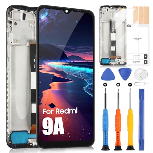 Pantalla LCD para Xiaomi Redmi 9A / 9C / 10A LCD Pantalla para Redmi 9A M2006C3LG M2006C3LI M2006C3LC M2004C3L Reemplazo Pantalla Táctil Digitazer Assembly Reemplazo con Reparación Kit