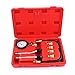 Ejoyous Compression Tester Kit, Petrol Engine Compression Tester Test Gauge Kit, Car Motorcycle Garage Tools Case