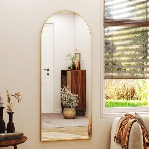 XRAMFY Arched Full Length Mirror – Modern Minimalist Gold Decor - Image 3