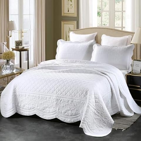 vctops 100% Cotton Floral Quilt Set Cover