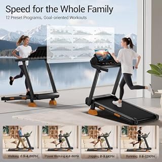 Folding Treadmill with 14% Incline, 4-in-1 Foldable Treadmill 12KM/H for Home, 3HP Running Jogging Machine, 180KG Capacity Quiet Electric Machine for Office Gym, 3 Screen LED Display & 12 Programs