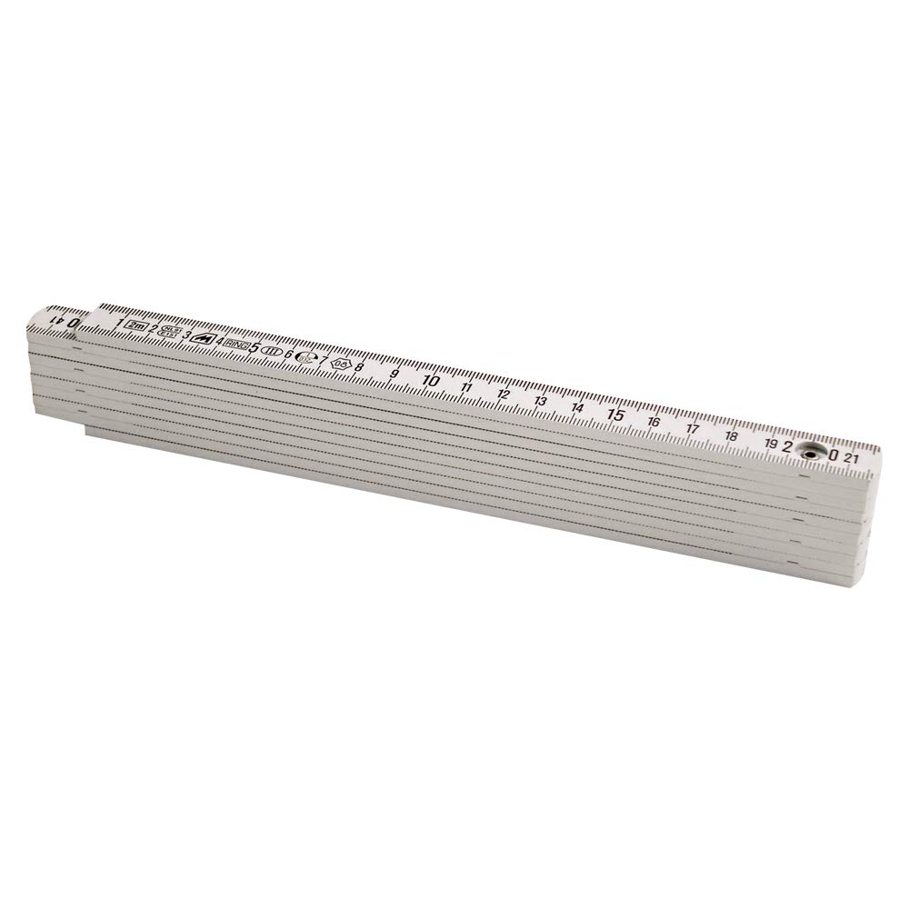 Metrica 18010 Glasfaser-Massstab 2 m, weiß