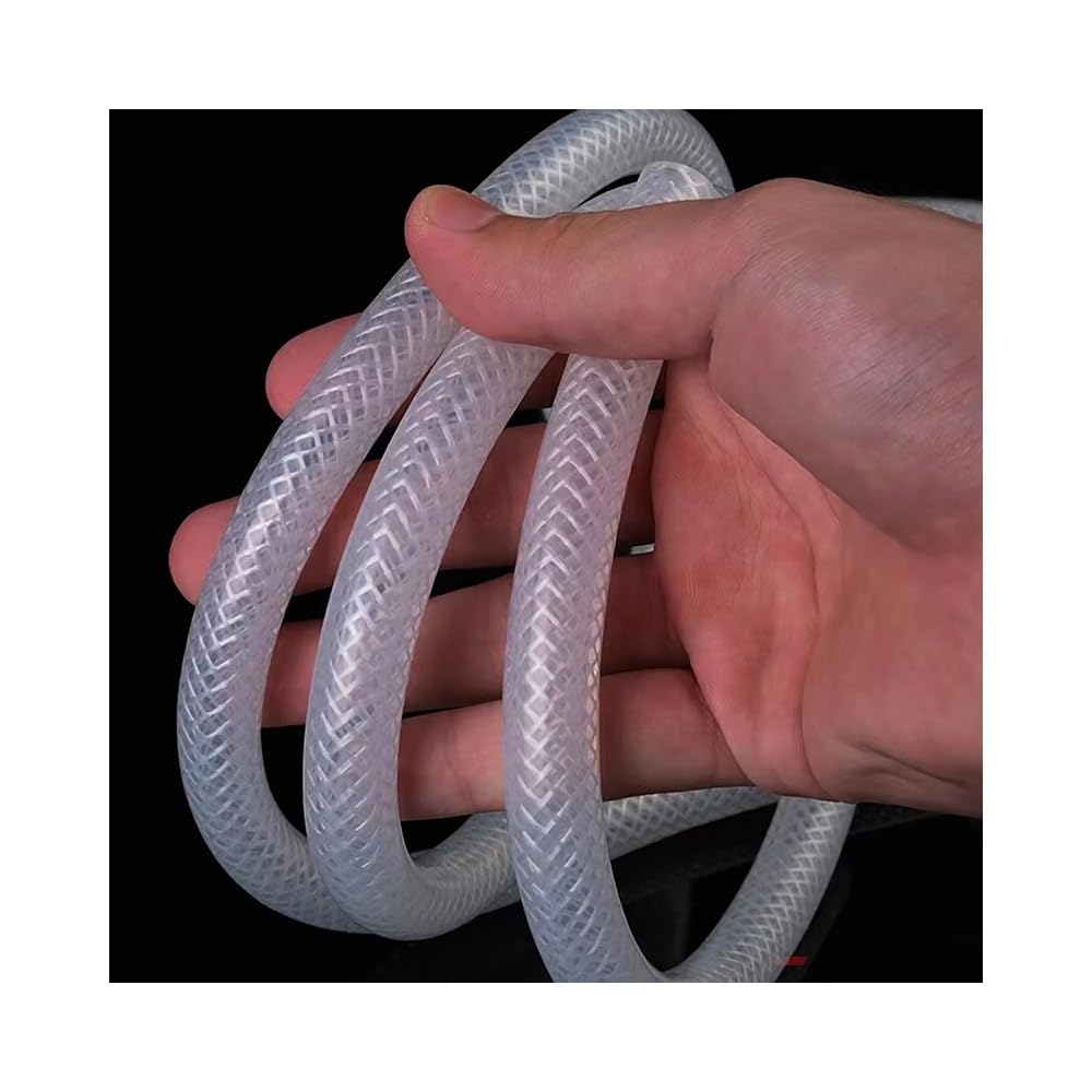 Tubo In Silicone Alimentare, 1 Pezzo Da 1m. Intrecciato Rinforzato Ad Alta Pressione, ID 4–50 Mm, OD 9–60 Mm. Trasparente E Anticorrosivo, Per Uso Quotidiano E Laboratorio(10x18mm)