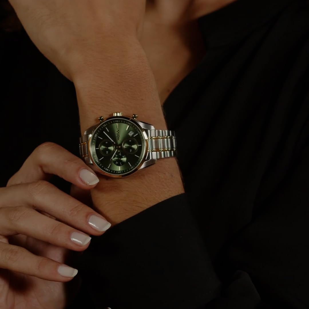 BOSS Reloj Analógico de Cuarzo multifunción para Mujer Colección Grand Tour Ladies Collection con Correa en Acero Inoxidable
