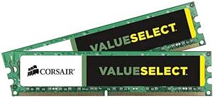Corsair CMV8GX3M2A1333C9 Value Select 8GB (2x4GB) DDR3 1333 Mhz CL9 Mémoire pour ordinateur de bureau