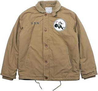 [D.IIZOO] 米海軍 N-1デッキジャケット メンズ 冬 裏ボアジャンパー ミリタリージャケット 大きいサイズ ブルゾン 防寒服 コートアウター U.S.NAVY N-1 DECK JACKET F1204B