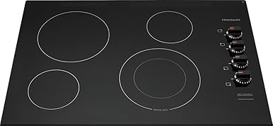 Frigidaire FFEC3025UB 30 Inch Electric Smoothtop Style Cooktop with 4 Elements in Black