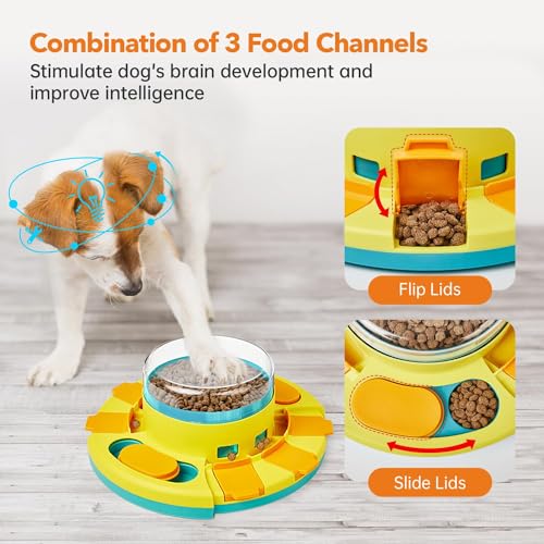 Potaroma Dog Puzzle Toy 2 Levels, Slow Feeder, Pup Food Treat Feeding Dispenser for IQ Training and Entertainment for All Breeds 4.2 Inch Height | Pup IQ Training and Entertainment for All Breeds 4.2 Inch Height - Image 4