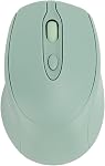 BT Mouse, 2.4G USB Computer Mouse with 3-Level Adjustable 1600DPI, BT5.0 2.4G Dual Mode PC Mouse Quiet Rechargeable for Phone Laptop PC (Green)