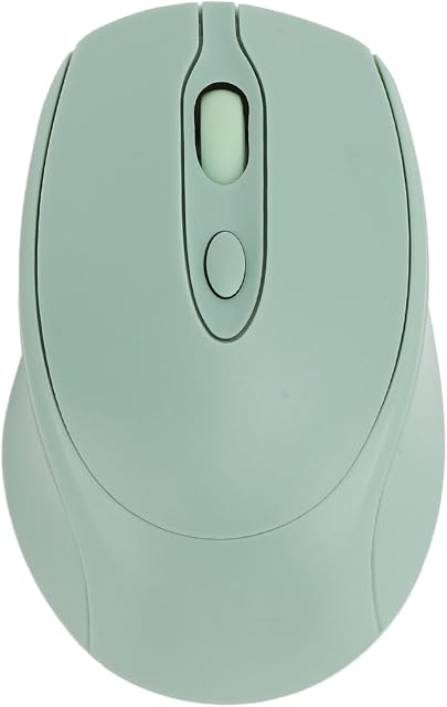 BT Mouse, 2.4G USB Computer Mouse with 3-Level Adjustable 1600DPI, BT5.0 2.4G Dual Mode PC Mouse Quiet Rechargeable for Phone Laptop PC (Green)
