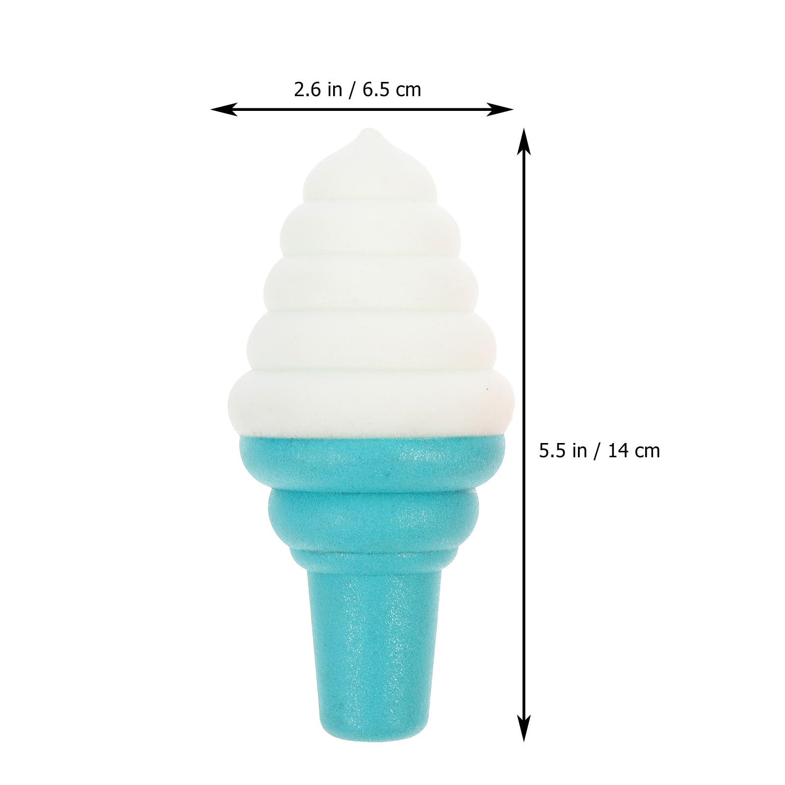 UKCOCO 2pcs Ice Cream Shaped Bite Resistant Pet Interactive Teething for Dogs Fun Creative Design for Indoor Squeaky Dog Chew for Pool Land Activities Random Color - Image 2