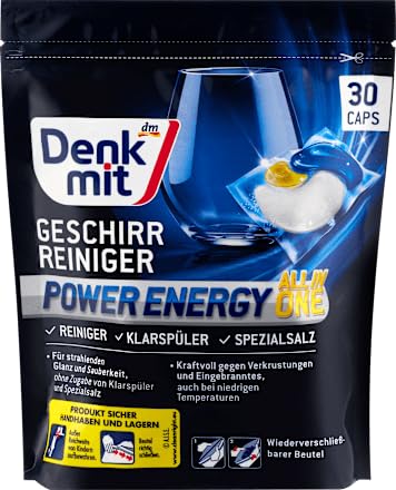Denkmit Geschirr reiniger Spülmaschinen-Tabs Multi-Powerball, All in 1 caps, mit Edelstahl- und Glasschutz, Extra-Trocken-Effekt, intensiv reinigung und glanz 30 caps Denkmit Geschirr reiniger Spülmaschinen-Tabs Multi-Powerball, All in 1 caps, mit Edelstahl- und Glasschutz, Extra-Trocken-Effekt, intensiv reinigung und glanz 30 caps