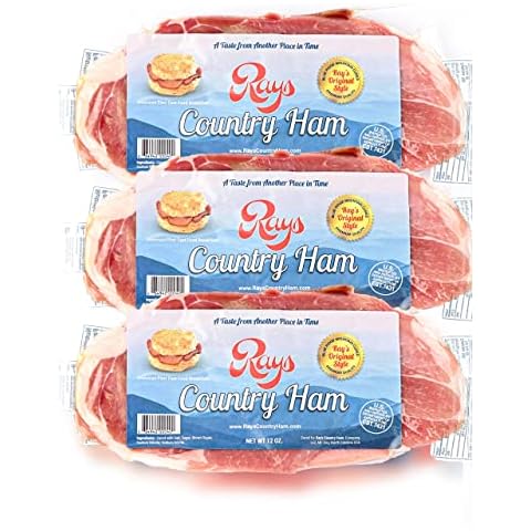 Rays Country Ham - 2 1/4 lb. / 3-12 oz. Packs - Blue Ridge Mountain Cured Cover