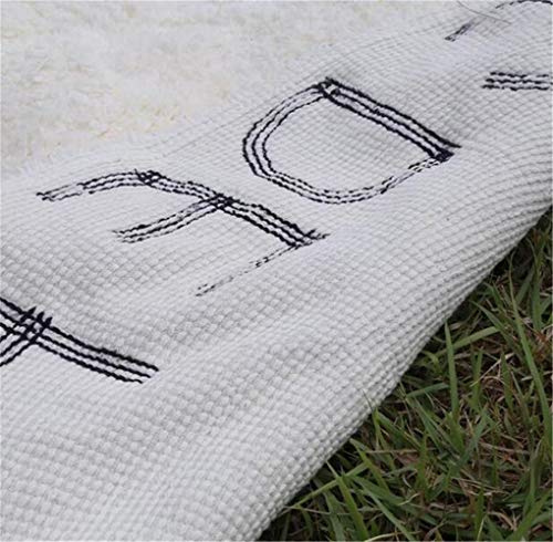 Abc Nursery Rugs Round Kids Rug Circle Alphabet Rug Kids Play Mat For Infants Boys Girls Soft Cotton Carpet Educational Area Rug 47Inch (White) #TOP6