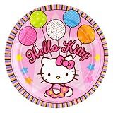 Amscan Round Plates | Hello Kitty Balloon Dreams Collection | Party Accessory