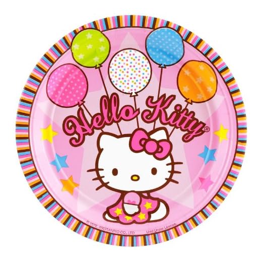 Hello Kitty Party Teller - 8 Stück - (18cm) aus USA