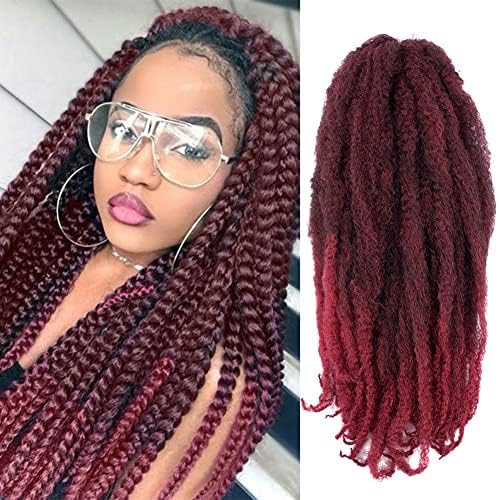 Ayana Marley Hair 6 Packs Twist Braiding Hair For Faux Locs Crochet Hair 24 Inch Long Afro Synthetic Hair Extensions (24inch, TBUG)