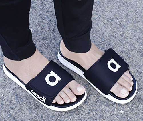 Image of AADI Men's Synthetic Leather Daily Casual Sliders /Flip Flop & Slippers