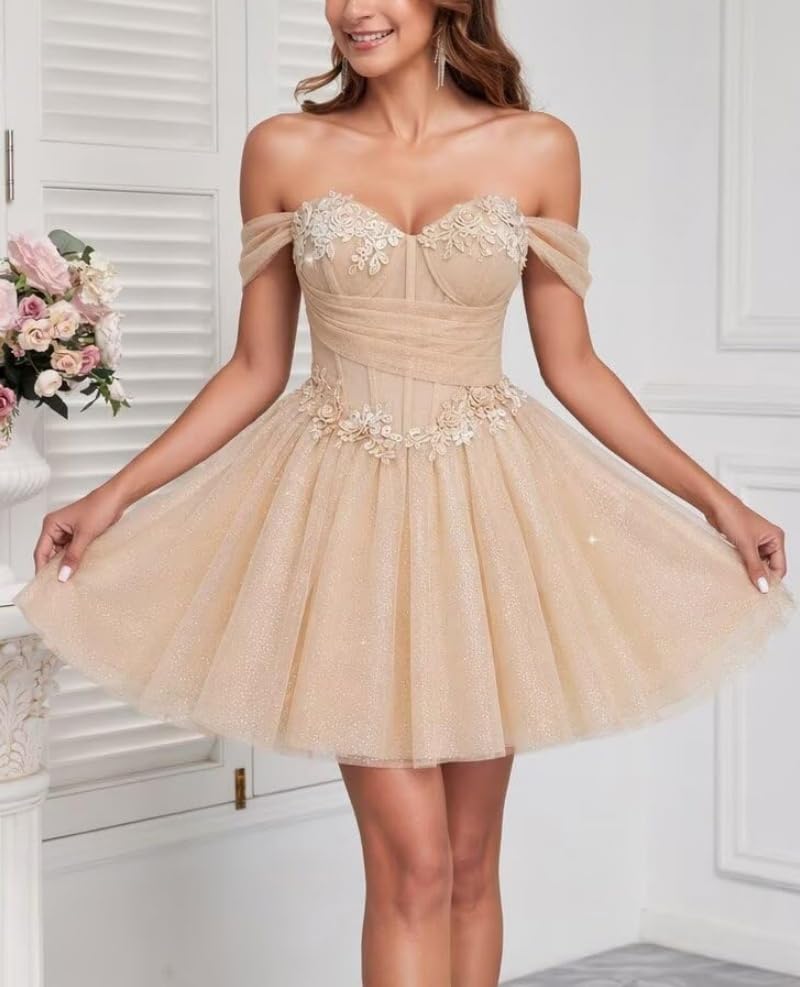Robe de bal courte en tulle rose flatteuse pour taille 54
