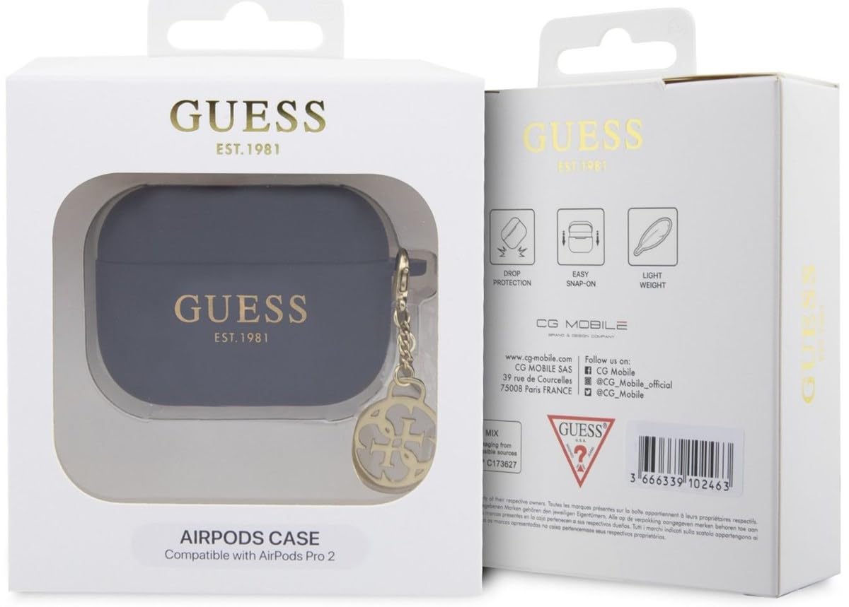 Guess GUA4G4GSMW hoes voor AirPods 4 bruin 4G Charm Collection (GUA4G4GSMW