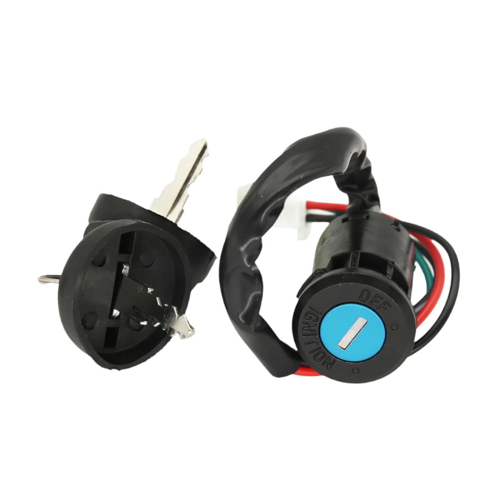 Milageto Ignition Key Switch Electric Door Lock Stable Modified Multiuse Starter Switch Assembly for ATV UTV Go Kart Spare Part