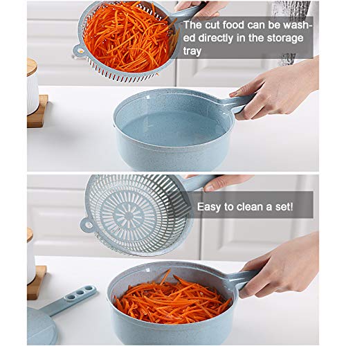 Cortador múltiple de verduras con 5 cuchillas y contenedor miniatura 4