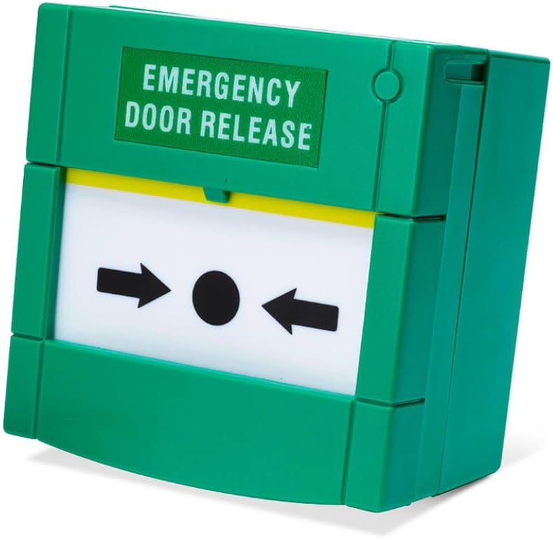 SecureMyDoor - Resettable Emergency Break Glass Call Point - Indoor Use - Fire Alarm Button Switch for Easy Access Control - Ideal for Commercial, Residential, and Industrial Buildings