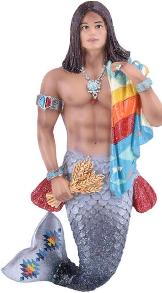 December Diamonds 55-55413 Merman, Native Son Hanging Ornament