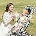 JISULIFE Mini Stroller Fan 4000mAh Battery Operated with 4 Speeds, Rechargeable 720°Rotatable, Clip on for Baby Carseat/Crib/Golf Cart/Treadmill -White