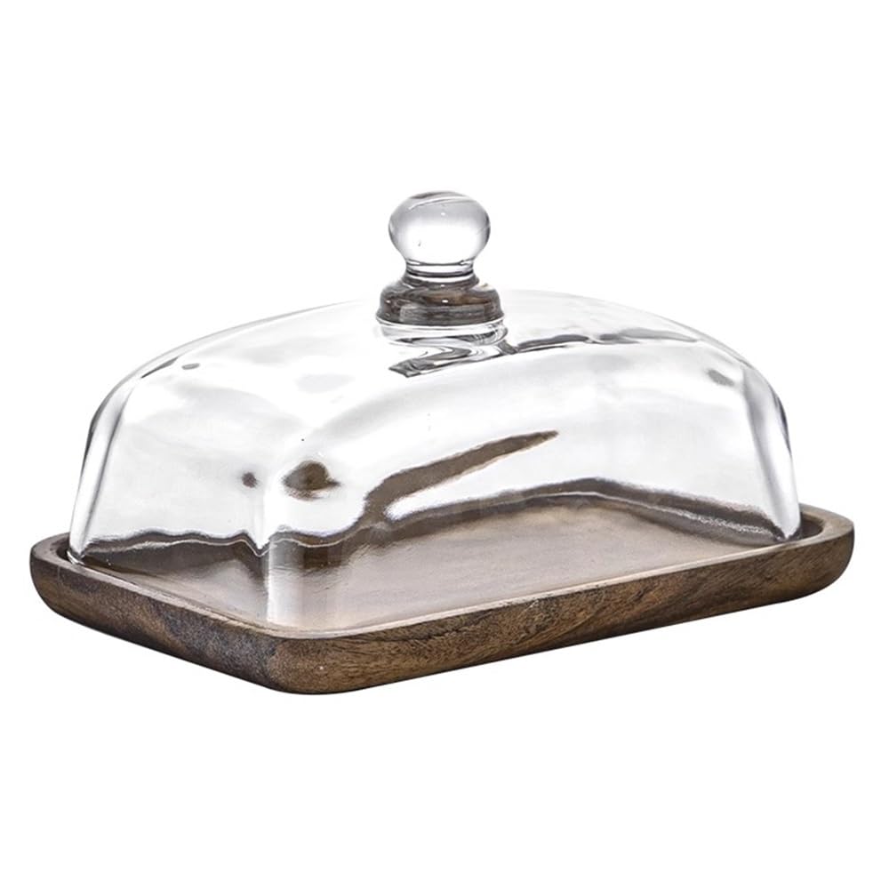 HPTHLY Butter Dish Butter Plate Vintage Wooden Wedding Cake Tray Tea Plate Snack Plate Dessert Table Dim Sum Plate Butter Container