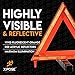 Xpose Safety Reflective Emergency Triangles 3 Pack - Roadside Car Safety and Warning Tool - DOT Approved Triangle Reflectors - Red and Orange Automotive Vehicle Road Visibility and Hazard Marker