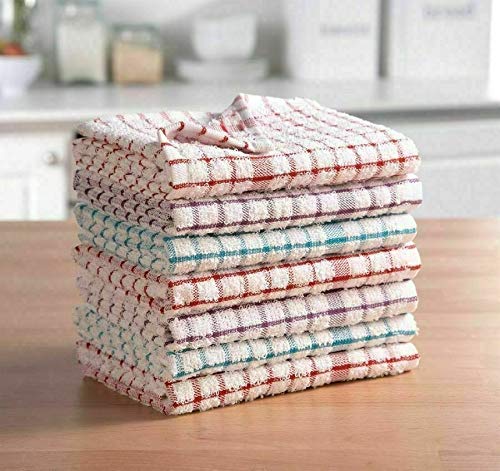 Vision Textiles Hotel Quality KITCHEN TERRY TEA TOWEL 100% COTTON SOFT TOUCH in Pack of 12, Multicolor, 12 Pack - Image 2