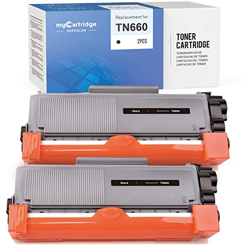 myCartridge SUPCOLOR Compatible Toner Cartridge Replacement for Brother TN660 TN-660 TN630 for HL-L2300D HL-L2320D HL-L2360DW HL-L2380DW DCP-L2520DW DCP-L2540DW DCP-2560DN MFC-L2707DW (Black, 2-Pack)
