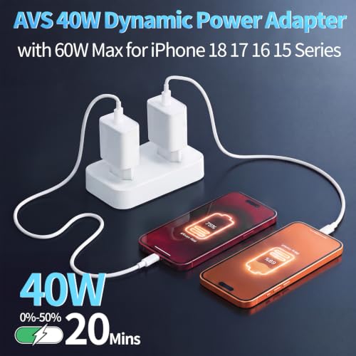 60W USB C Ladekabel für iPhone Duo 18 17 mit 2M USB C Schnellladekabel – Ansicht 2