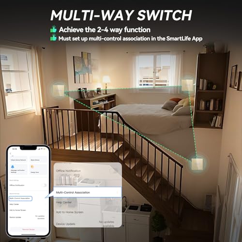 BSEED Smart Lichtschalter 3 Fach 2 Wege Wifi Smart Lichtschalter arbeitet mit Amazon Alexa and Google Home,Glas Touchscreen-schalter Gold-2 Pack(Erforderlich NeutralDraht)