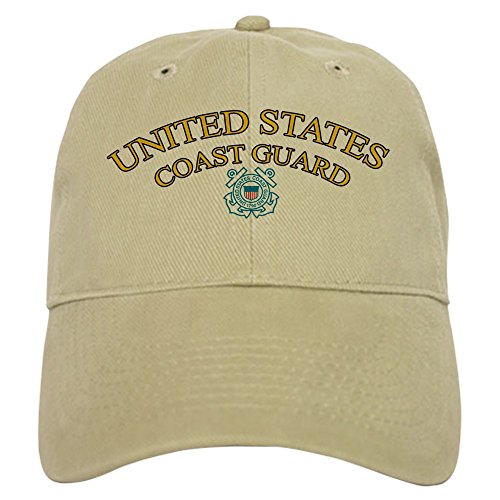 CafePress US Coast Guard Cap Unique Adjustable Baseball Hat Khaki