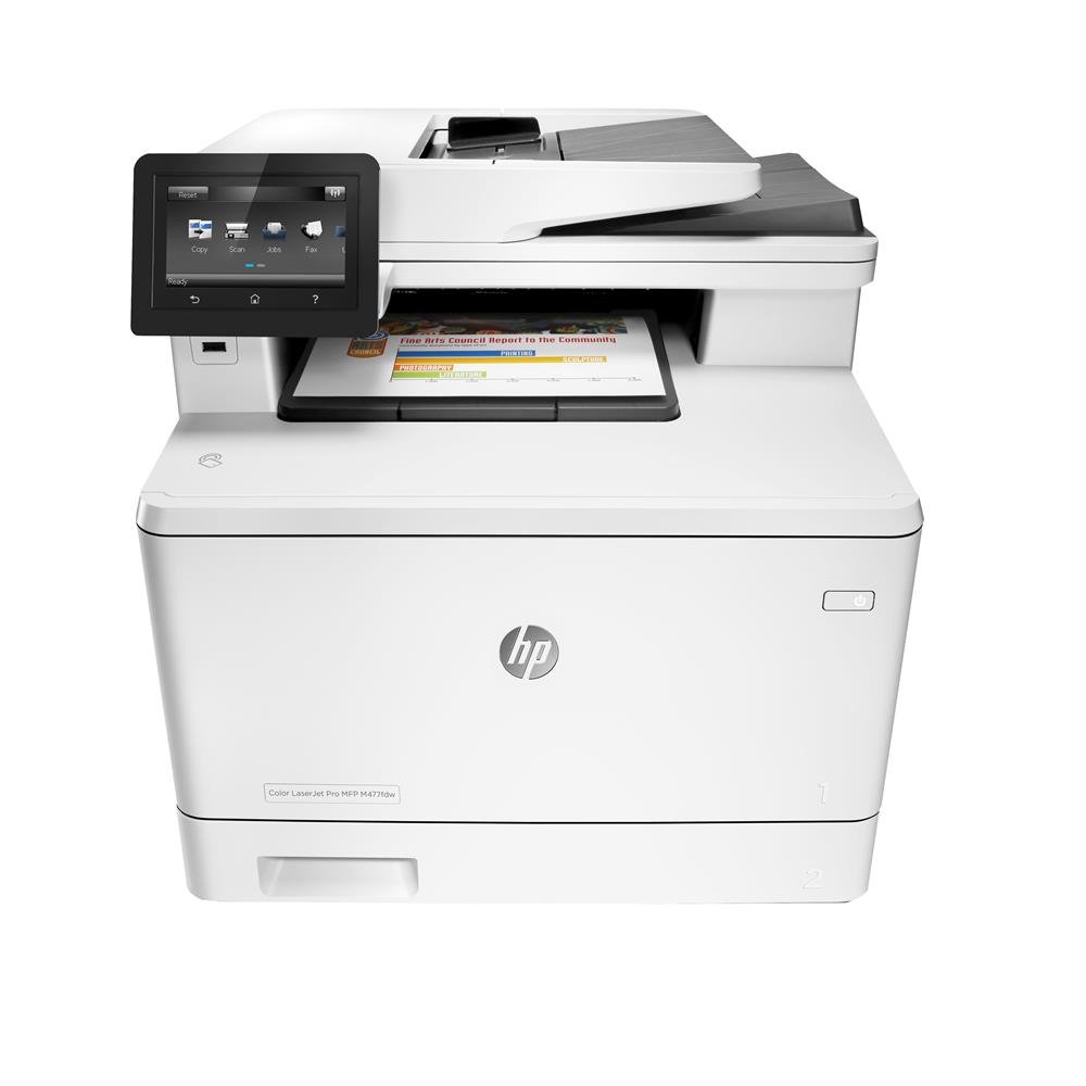 HP Stampanti Office Color LaserJet Pro MFP M477FDN Stampante Laser Multifunzionale, Bianco