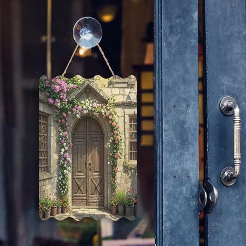 Affiche murale en bois QMKFWT suspendue pour décoration de maison et café - 5