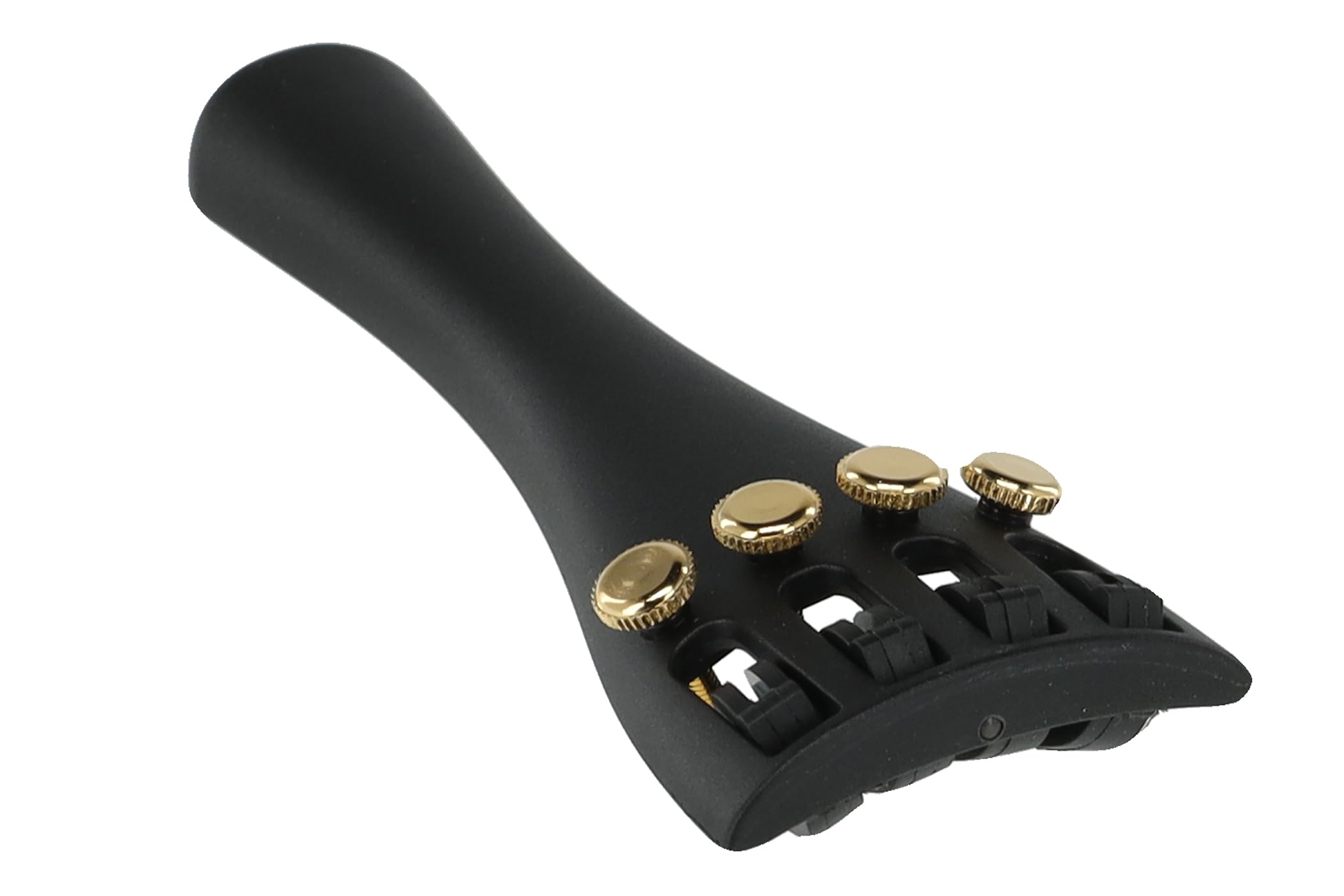Wittner 918151G, Violin tailpiece ultra high-tech plastic, for 1/8 violin, black, gold-plated screws, Made in Germany - Image 3