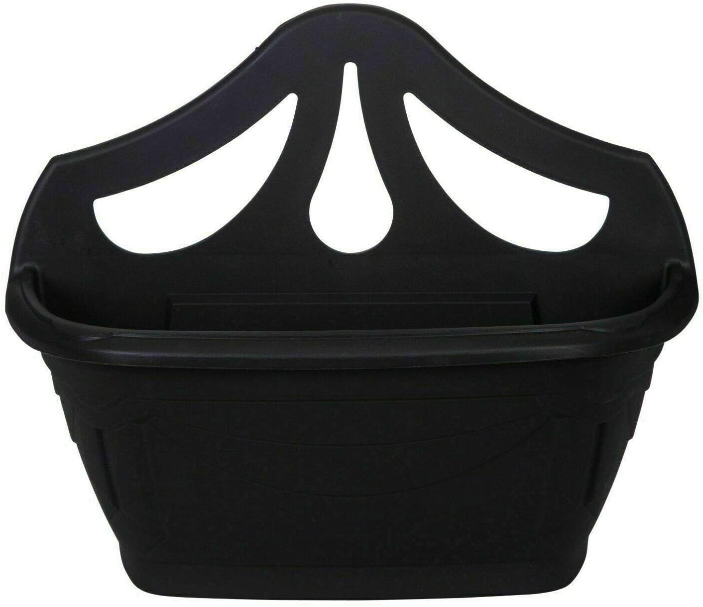 HOMION 42cm Venetian Wall Planter Hanging Basket Flower planter Plastic (Black, 6)