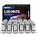 ZOFFI M14x1.5 Lug Nuts, Replacement for 1999-2020 Silverado 1500, 1999-2020 Acadia Sierra Yukon Aftermarket Wheel - 24pcs Chrome Closed End Bulge Acorn Lug Nuts