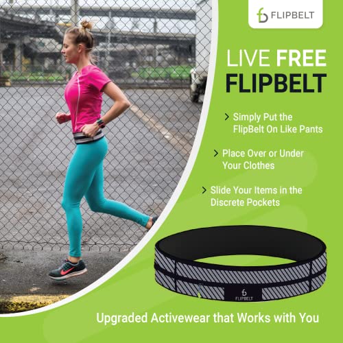 Image of FlipBelt Zipper Running Belt, Waist Pack for Fitness and Running, US Company