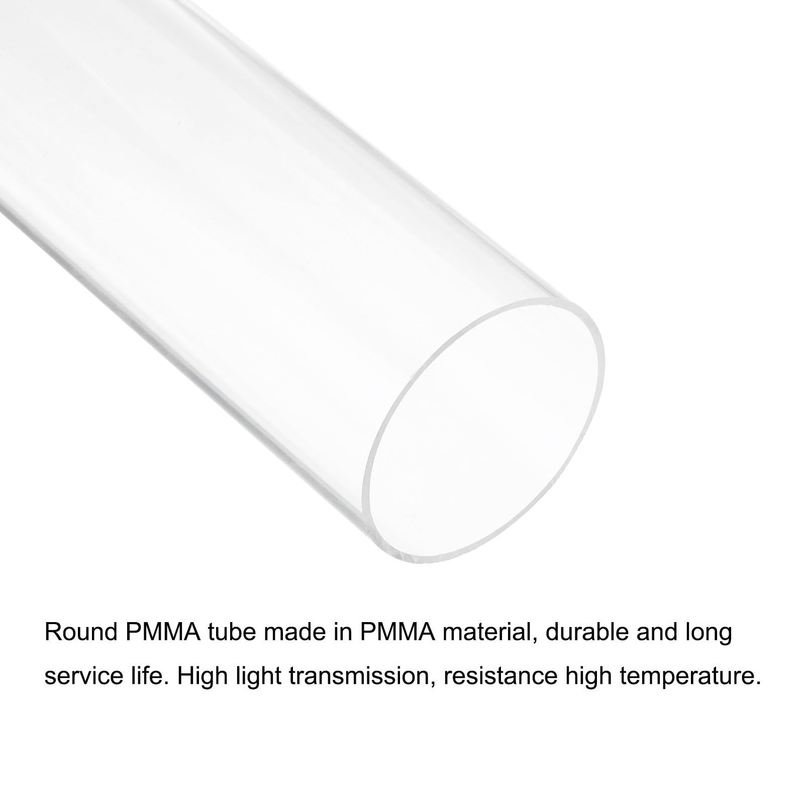 QUARKZMAN Przezroczysta rura PCW, średnica wewnętrzna 47 mm, średnica 50 mm, długość 305 mm, akrylowa rura z tworzywa sztucznego do lamp, lamp stojących, mebli