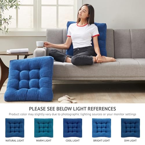 image for Degrees of Comfort Meditation Floor Pillow Set of 2, Square Large Pill