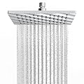HOPOPRO 9 Inches Square Rain Shower Head Large Rainfall Shower Head High Pressure Fixed Showerhead for Luxury Shower Experience Tool Free Installation